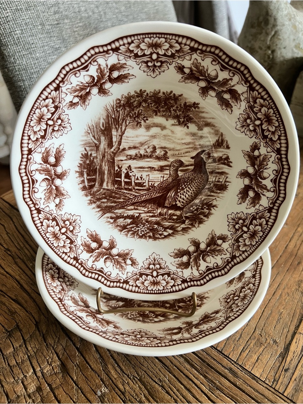 Royal Stafford 8” Pheasants Cereal Bowl Set of 2